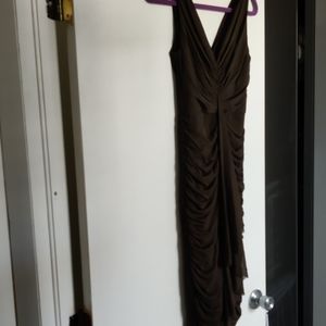 Bcbg midi brown cocktail dress